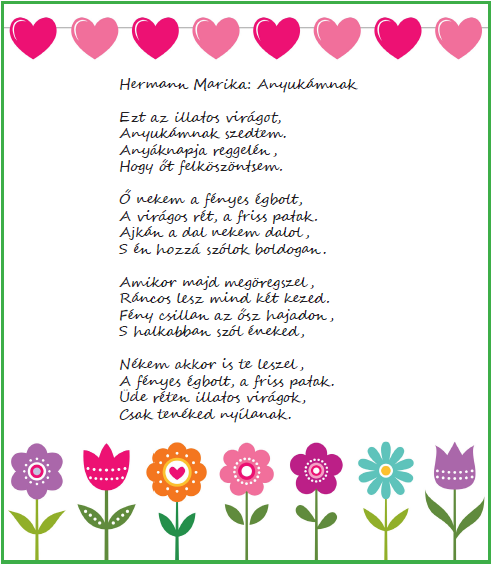 Virágba zárt üzenet Anyának - Anyák Napja - Hermann Marika:Anyukámnak
