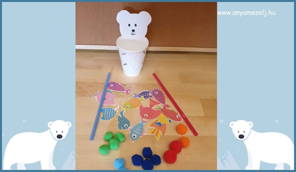 Sarkvidék hete - 4. nap - jegesmedve etető - logopédiai játék - amire szükséged van